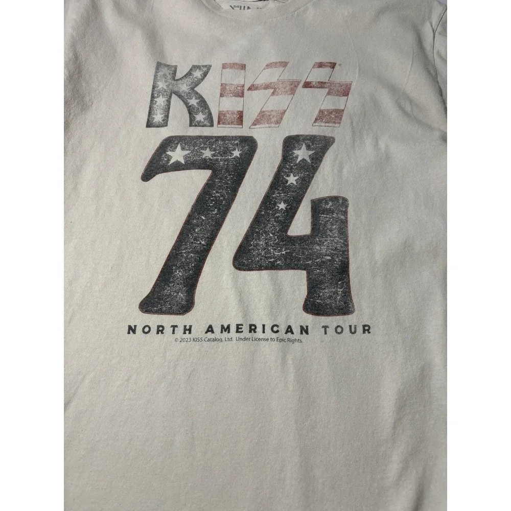 The Vinyl Icons T-shirt KISS 74 North America Tour 2023 S/M 100% Cotton Unisex